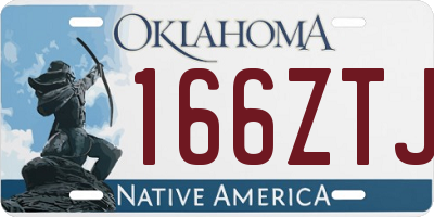 OK license plate 166ZTJ