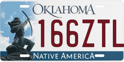OK license plate 166ZTL