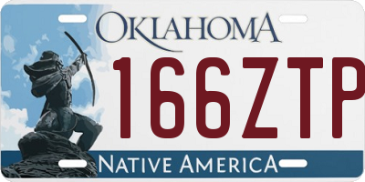 OK license plate 166ZTP