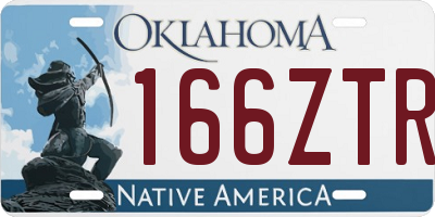 OK license plate 166ZTR