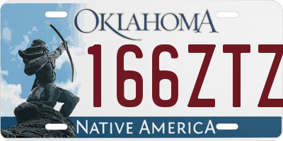 OK license plate 166ZTZ