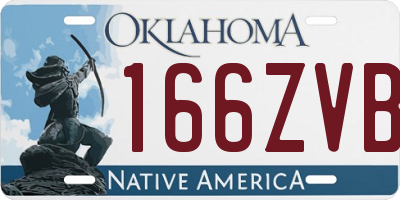 OK license plate 166ZVB