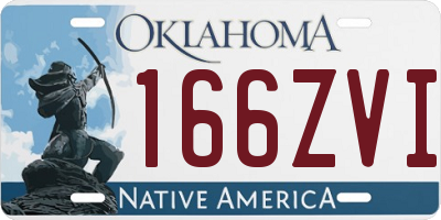 OK license plate 166ZVI