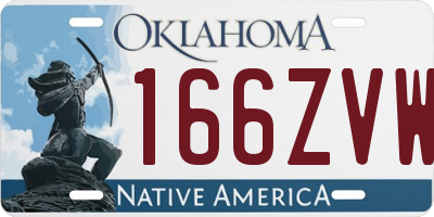 OK license plate 166ZVW