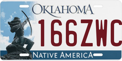OK license plate 166ZWC