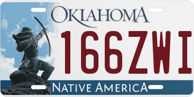 OK license plate 166ZWI