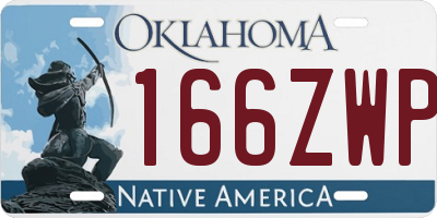 OK license plate 166ZWP