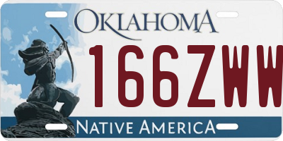 OK license plate 166ZWW