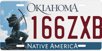 OK license plate 166ZXB