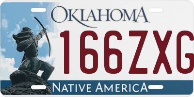 OK license plate 166ZXG