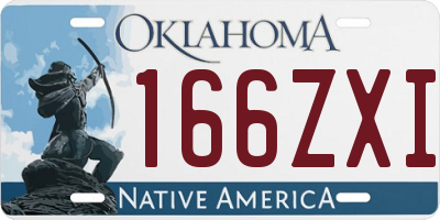 OK license plate 166ZXI
