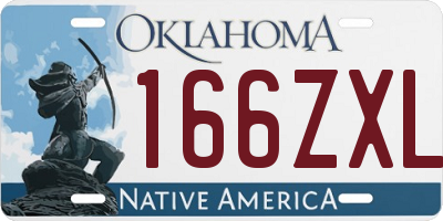 OK license plate 166ZXL