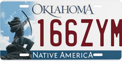 OK license plate 166ZYM