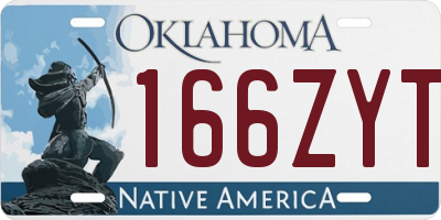 OK license plate 166ZYT