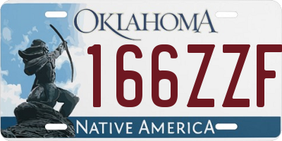OK license plate 166ZZF