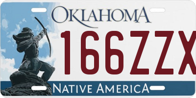 OK license plate 166ZZX