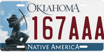 OK license plate 167AAA