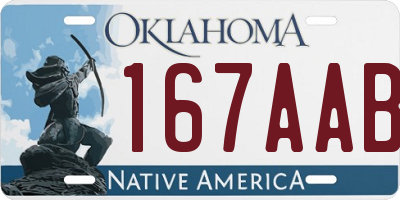 OK license plate 167AAB