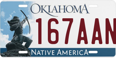 OK license plate 167AAN