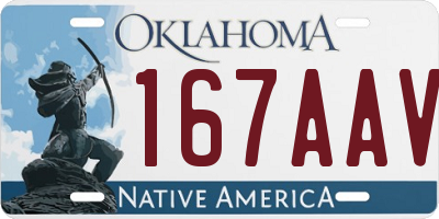 OK license plate 167AAV