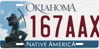 OK license plate 167AAX