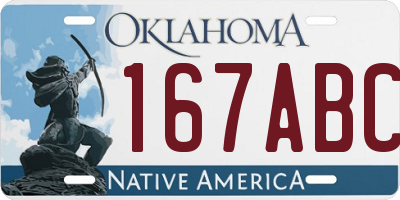 OK license plate 167ABC