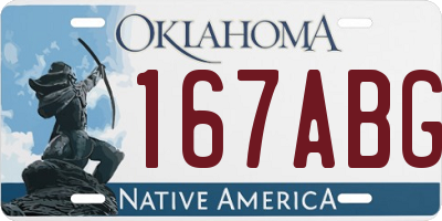 OK license plate 167ABG