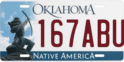 OK license plate 167ABU