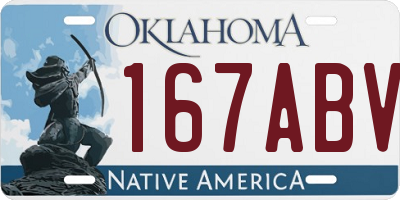 OK license plate 167ABV