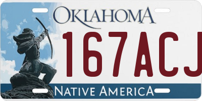 OK license plate 167ACJ
