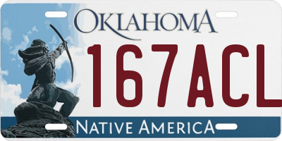OK license plate 167ACL