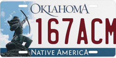 OK license plate 167ACM