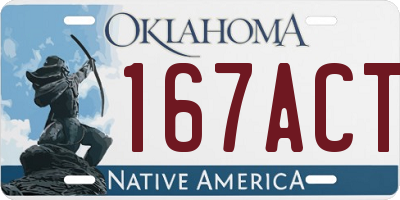 OK license plate 167ACT