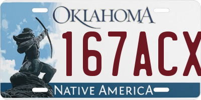 OK license plate 167ACX