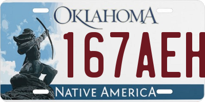 OK license plate 167AEH