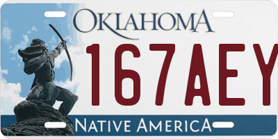 OK license plate 167AEY