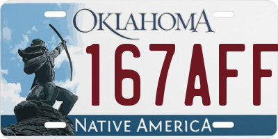 OK license plate 167AFF
