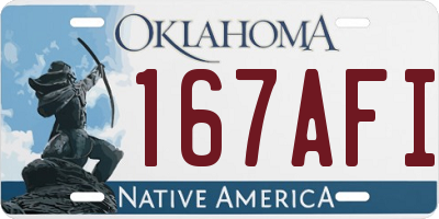 OK license plate 167AFI