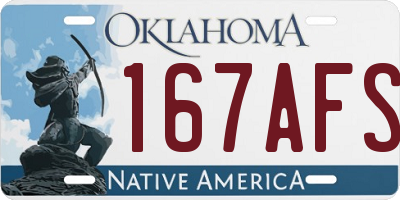 OK license plate 167AFS