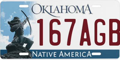 OK license plate 167AGB