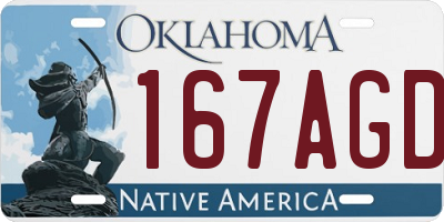 OK license plate 167AGD
