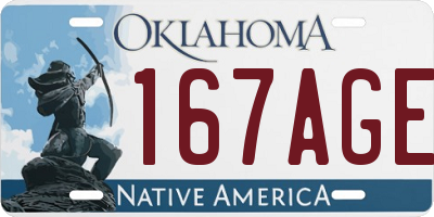 OK license plate 167AGE