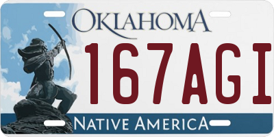 OK license plate 167AGI