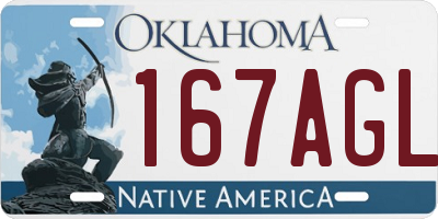 OK license plate 167AGL