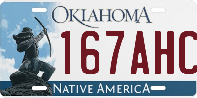 OK license plate 167AHC
