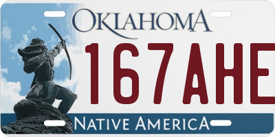 OK license plate 167AHE