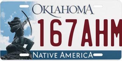 OK license plate 167AHM