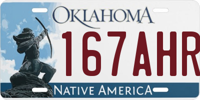 OK license plate 167AHR