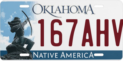 OK license plate 167AHV