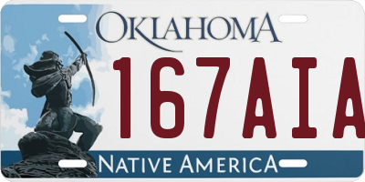 OK license plate 167AIA